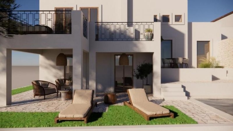 Roussospiti Kreta, Roussospiti: Neubau-Projekt! Villa mit Meerblick, privatem Garten und absoluter Privatsphäre zu verkaufen Haus kaufen